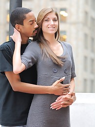 Vicki sucks a black cock